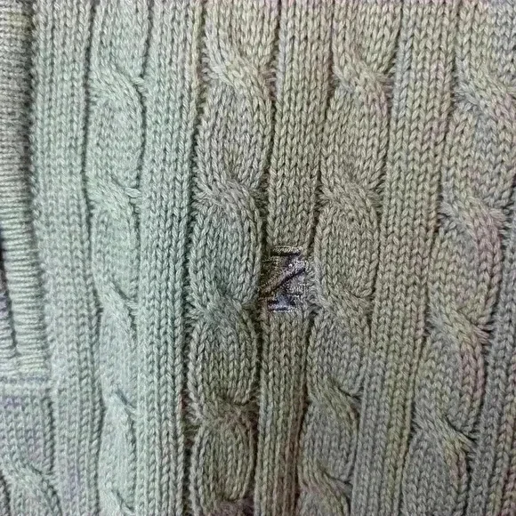Izod sweater 3/4 zip cable knit periwinkle blue. Men's size small. - Picture 3 of 6